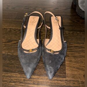 Sam Edelman Black Suede Slingback Flats size 9.5